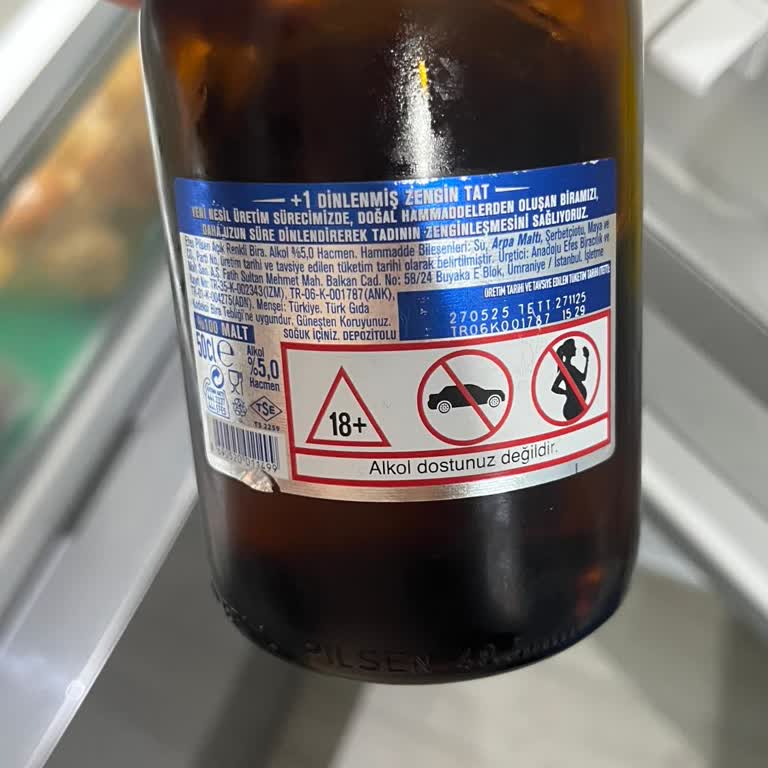 Efes Tombul Şişede Kötü Tat Ve Koku Deneyimi, Geri Dönüş Sağlanmadı