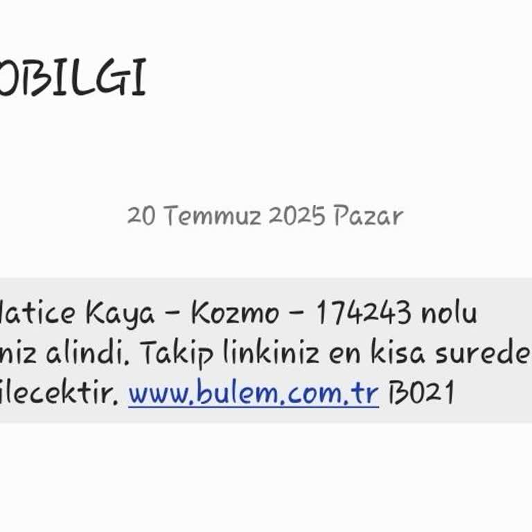 Siparişim İçin Bilgilendirme Yapılmadı Ücret İadesi Talep Ediyorum