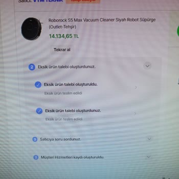 Hepsiburada Ve Satıcıdan Eksik Parça, İade Ve Güven Sorunu Nedeniyle Mağduriyet