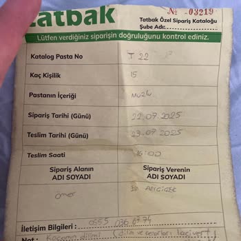 Siparişe Uygun Olmayan Pasta Ve İlgisiz Hizmet Nedeniyle Mağduriyet