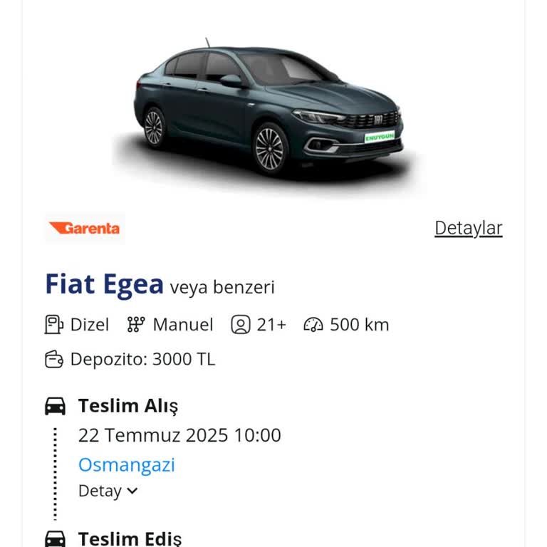 Garenta Rezervasyonlu Araç Tesliminde Keyfi Ret ve Olumsuz Müşteri Deneyimi