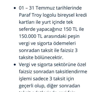 Troy Kartla Sigorta Borcumu Taksitlendiremedim