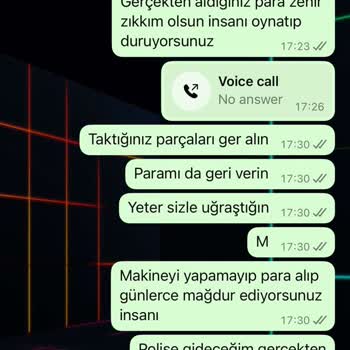 Çamaşır Makinem Bir Aydır Yapılmadı Ustalar Çözüm Sunmuyor