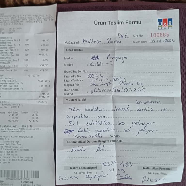 Ayıplı Kulaklık Ve Yetersiz Müşteri Hizmeti