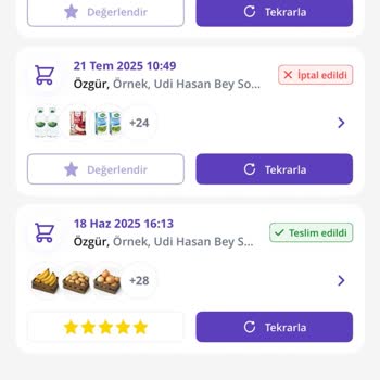 Getir'den İki Kez İptal Edilen Sipariş Ve Yapılmayan İade Mağduriyeti