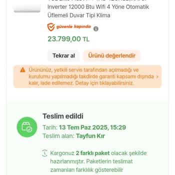 12 Gündür Beklenen Klima Kurulumu Ve İletişimsizlik Mağduriyeti
