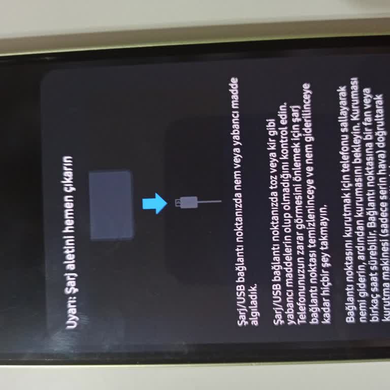 Samsung Galaxy A34 Şarj Sırasında Nem Algılama Sorunu Yaşadım