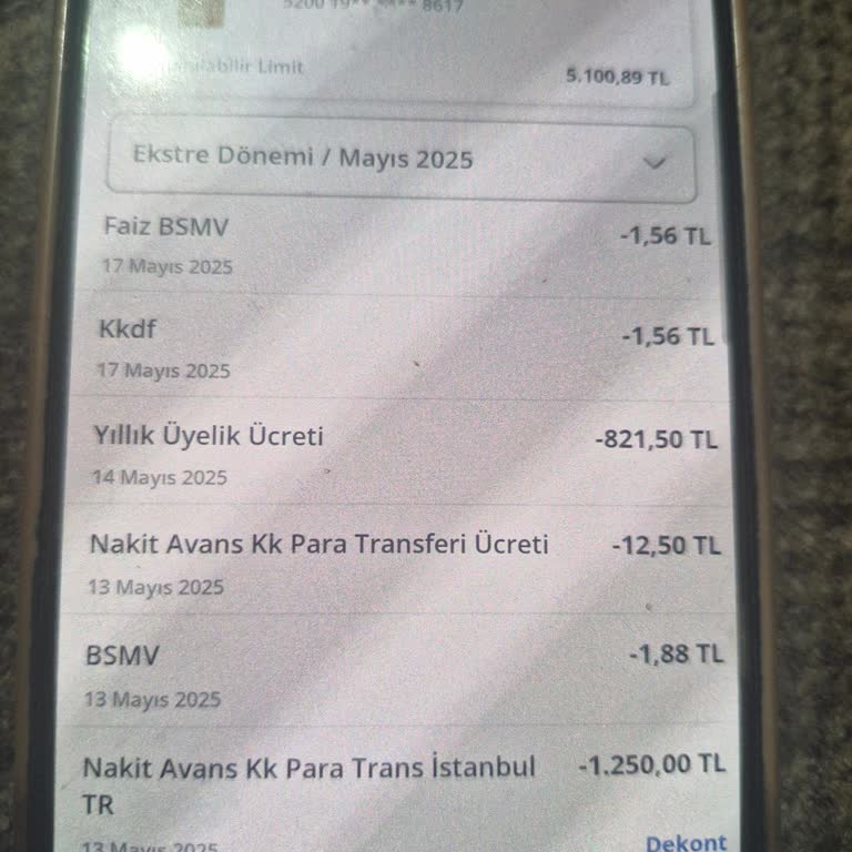 Haksız Yıllık Kart Ücretinin İadesini Ve Sorunun Acil Çözümünü Talep Ediyorum