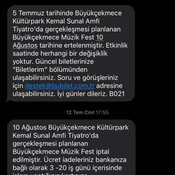 İptal Edilen Konserler İçin Bilet Ücretlerim İade Edilmedi