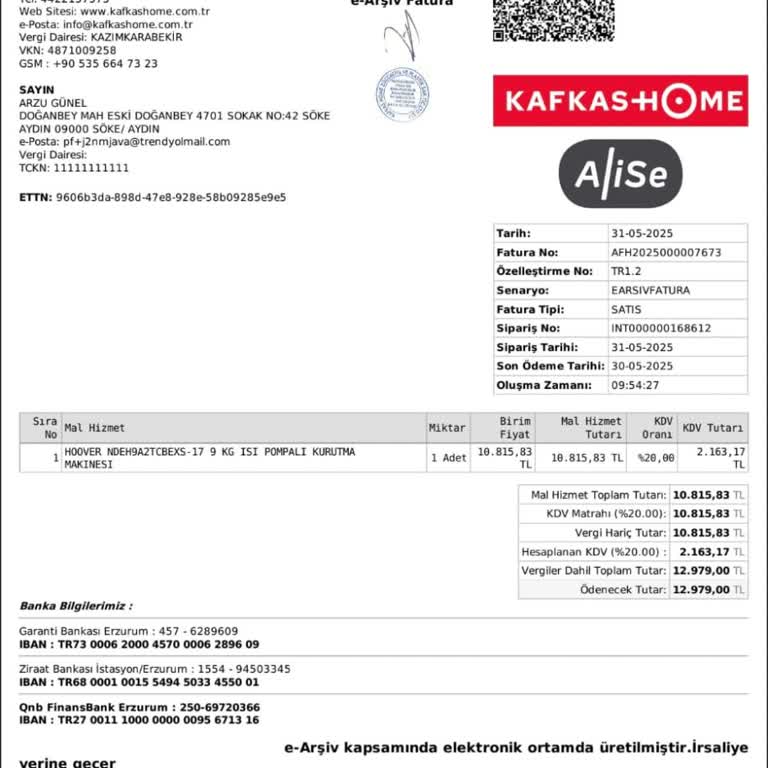 Hoover Kurutma Makinesi İçin Servis Hizmeti Alınamıyor, Mağdur Edildim