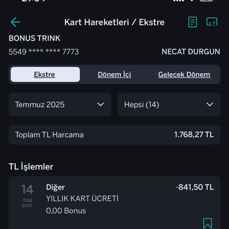 Kredi Kartı Yıllık Ücretine İtirazım Var