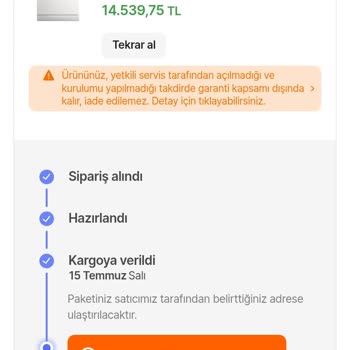 Teslimattan Önce Yapılan İndirim İçin Farkın İadesini İstiyorum