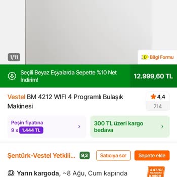 Teslimattan Önce Yapılan İndirim İçin Farkın İadesini İstiyorum