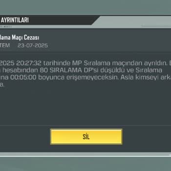 Teknik Sorun Nedeniyle Haksız Puan Kaybı Yaşadım
