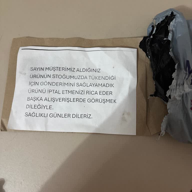 Sipariş Verdiğim Tablet Yerine Sadece Kağıt Gönderildi