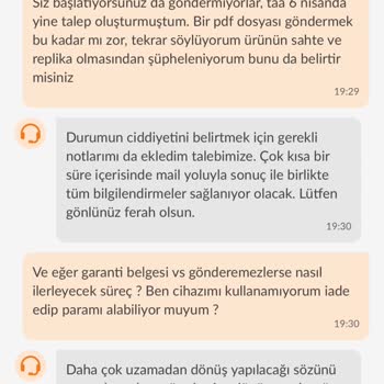 Fatura Ve Garanti Belgesi Verilmedi, Ürünün Sahte Olmasından Endişeliyim