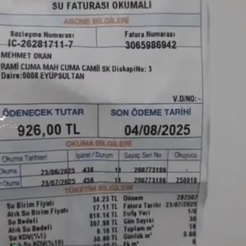 İstanbul Büyükşehir Belediyesi Su Faturası Sorunu
