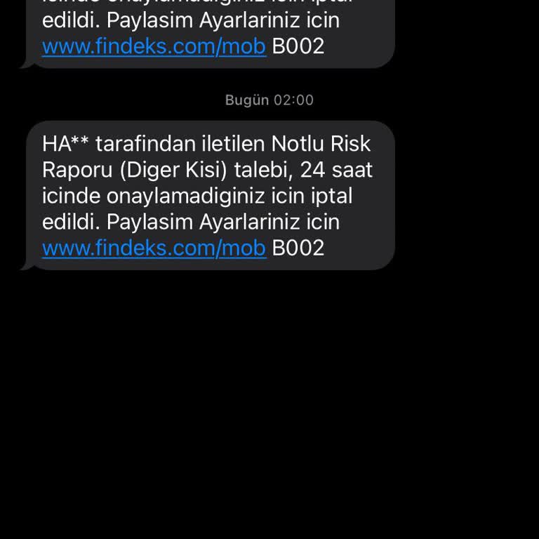 Bilgim Dışında Risk Raporumun Sorgulanmasına İtiraz