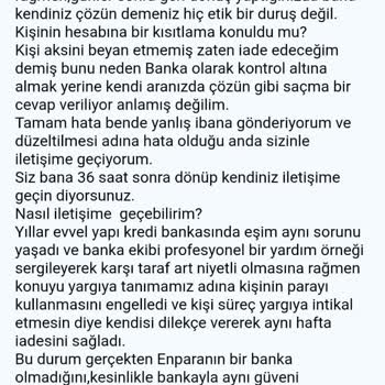 Yanlış Havale Sonrası Yetersiz Destek Ve Mağduriyet