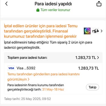 İade Edilen Ürünlerin Ücretleri İki Aydır Hesabıma Yatmadı