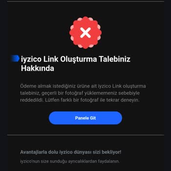 İyzico Link İle Ödeme Ve Fotoğraf Yükleme Sorunu Sürekli Tekrarlanıyor