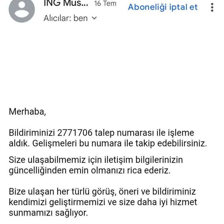 Ing ATM'den Yatırdığım Para Hesabıma Geçmedi