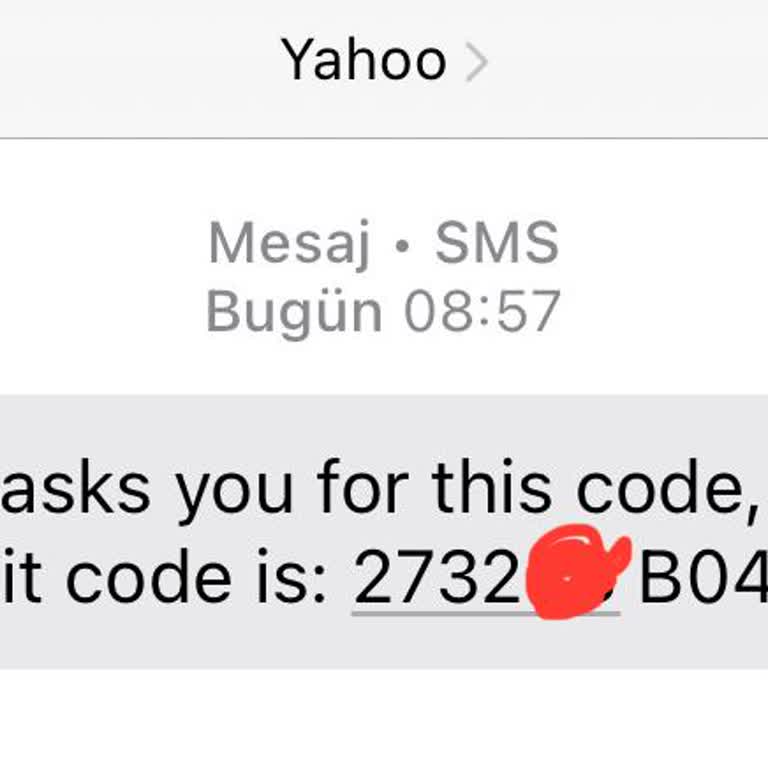 Kullanmadığım Yahoo Hesabı İçin Şüpheli Kod Mesajı Aldım