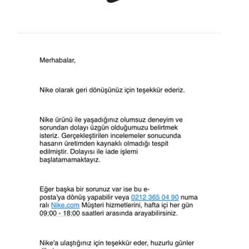 Nike'dan Aldığım Ayakkabının Kusuru Ve İnceleme Reddi