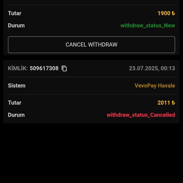 Kazancım Yatırılmıyor, Canlı Destek Erişimi Engelleniyor