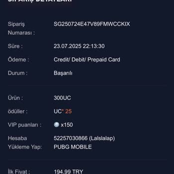 Yanlış Hesaba UC Yüklemesi Ve Destek Eksikliği