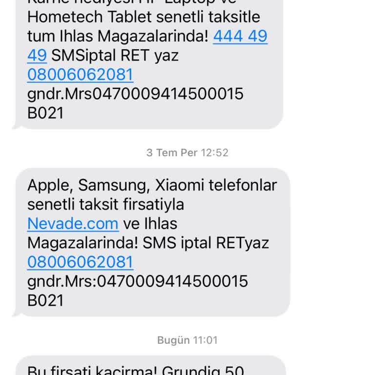 İptal Edilen İletişim İznine Rağmen Israrlı SMS Ve Aramalarla Rahatsız Ediliyorum