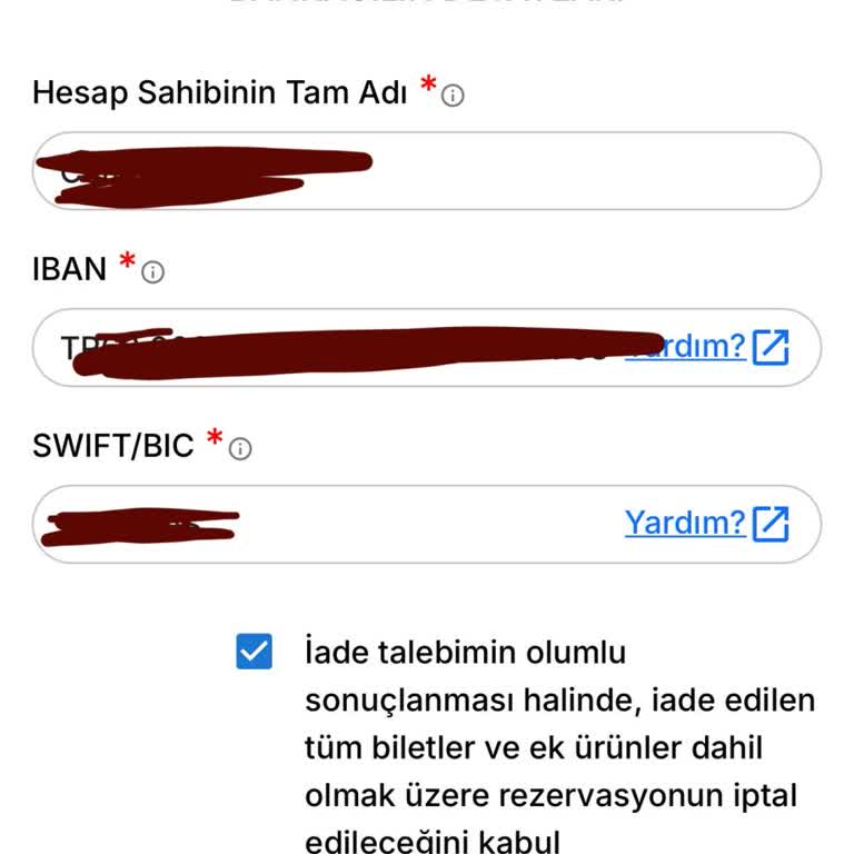 İade Edilebilir Bilet İçin İşlem Zorluğu Ve Yetersiz Destek