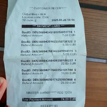 Tax-Free Rückerstattung in Berlin nicht in richtiger Währung erhalten