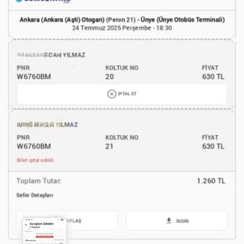 Bilet İptalinde Yetersiz Bilgilendirme Ve Eksik İade Sorunu