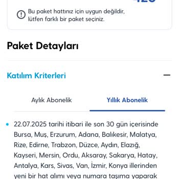 Aynı Kampanyadan Farklı Şehirlerde Yararlanamama Ve Avantajsız Tarifeler