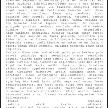 İkame Araç Hakkım Poliçeye Rağmen Sağlanmadı