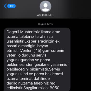 İkame Araç Hakkım Poliçeye Rağmen Sağlanmadı