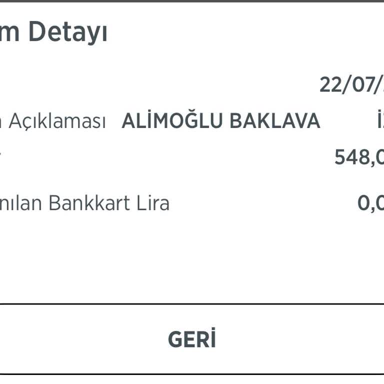 Aldığım Baklavalar Hayal Kırıklığı Yarattı