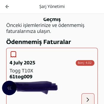 Trumore Uygulamasında Ödeme Hatası Nedeniyle Şarj Hizmeti Kullanamıyorum
