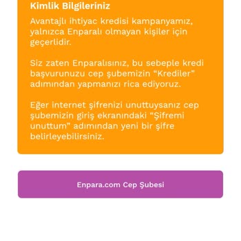 Enpara Uygulamasında Kredi Başvurusu Sürecinde Yaşanan Sorunlar