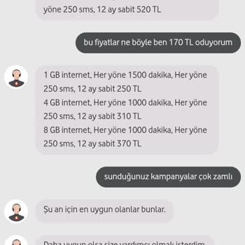 Vodafone Mevcut Müşterilere Yüksek Zamlı Ve Pahalı Tarife Öneriyor