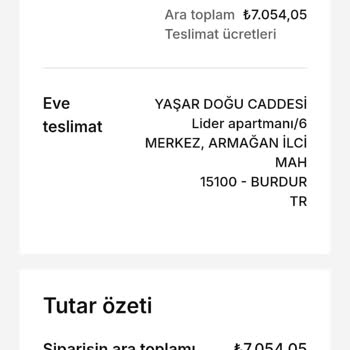 Teslimat Sorunu Ve İletişim Eksikliği Yaşadım