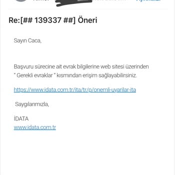İdata Gaziantep Şubesi'nde Yanıltıcı Bilgilendirme Ve Yetersiz Müşteri Hizmetleri Mağduriyeti
