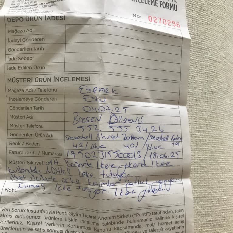 Penti Eskişehirden Aldığım Bikini İçin Üç Aydır İade Yapılmıyor Mağduriyetim Sürüyor