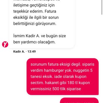 Sipariş Eksik Ve Bozuk Geldi İade Yerine Yetersiz Kupon Verdiler