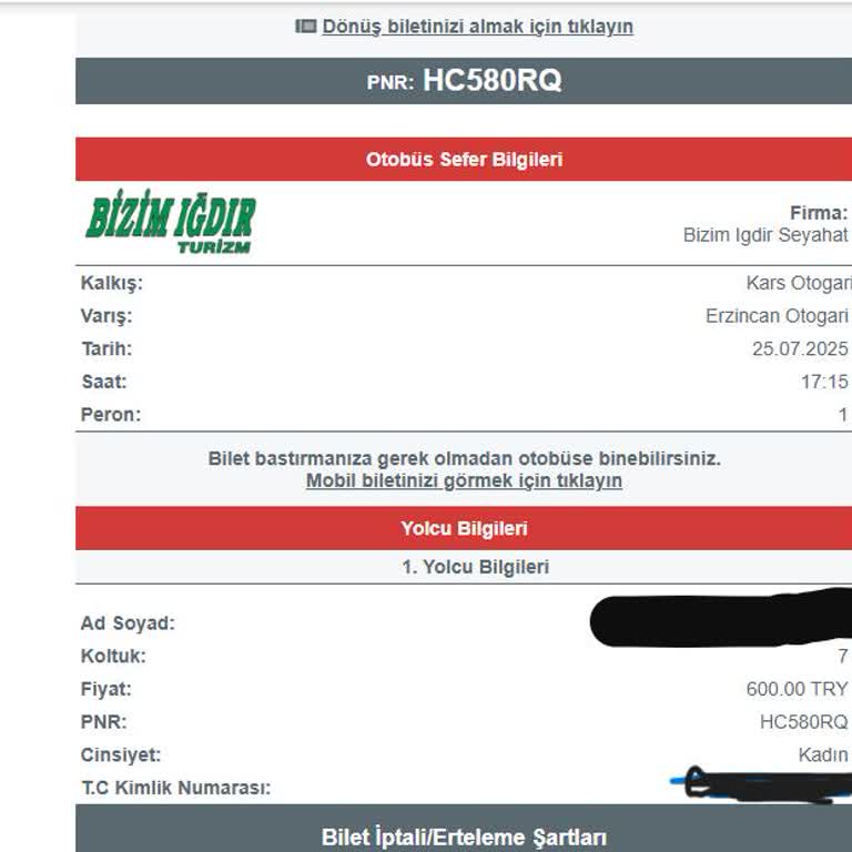 Sefer Saati Ve Koltuk Değişikliği Sonrası Kupon Mağduriyeti