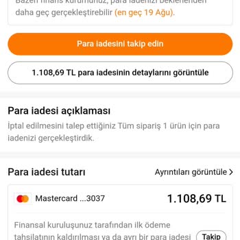 Siparişi İptal Ettim Param İade Edilmedi İade Ekranı Da Kayboldu