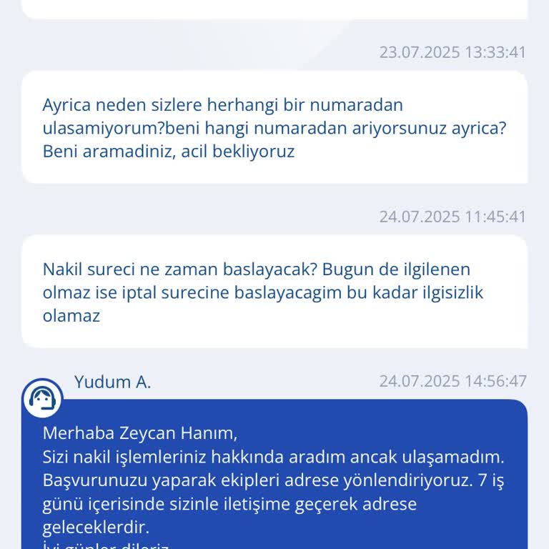 Nakil Talebimle İlgilenilmiyor, İletişimde Sorun Yaşıyorum