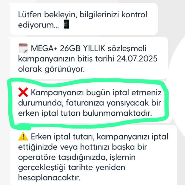 Hat Taşıma Sürecinde Anlaşılmaz Fatura Ve Erken İptal Sorunu