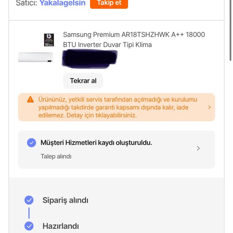 Klimanın Teslimatı Gecikti, Kargo Takibi Yapılamıyor